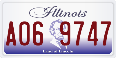 IL license plate A069747