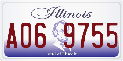 IL license plate A069755