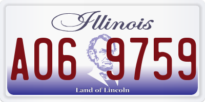 IL license plate A069759