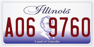 IL license plate A069760