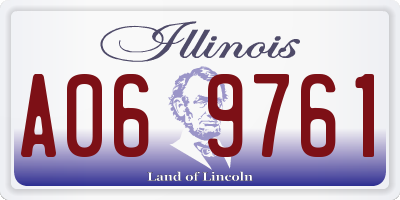 IL license plate A069761
