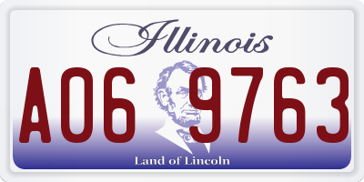 IL license plate A069763