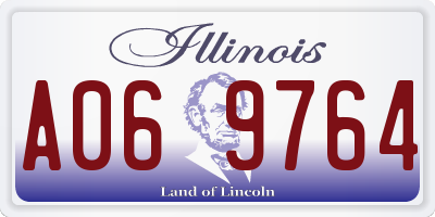 IL license plate A069764