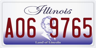 IL license plate A069765