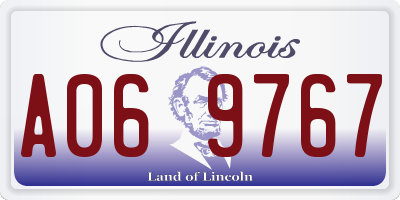 IL license plate A069767