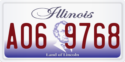 IL license plate A069768