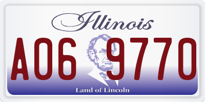 IL license plate A069770