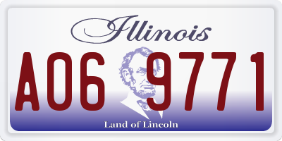IL license plate A069771