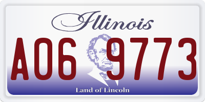 IL license plate A069773