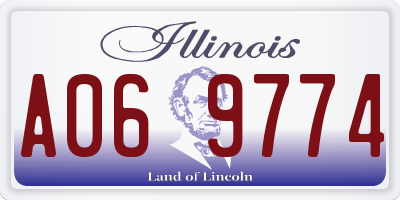 IL license plate A069774