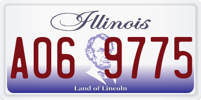 IL license plate A069775