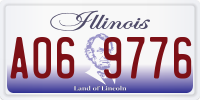 IL license plate A069776