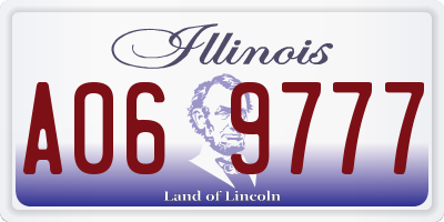 IL license plate A069777
