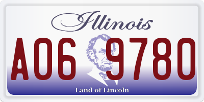 IL license plate A069780