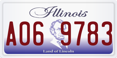 IL license plate A069783