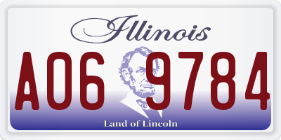 IL license plate A069784