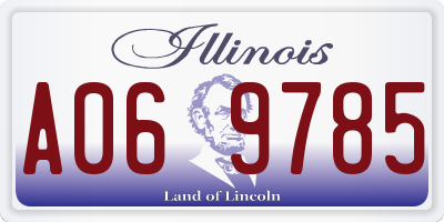 IL license plate A069785