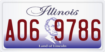 IL license plate A069786