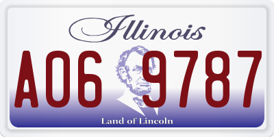 IL license plate A069787