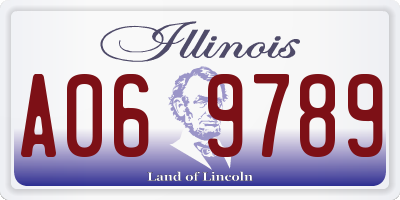 IL license plate A069789
