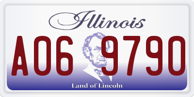 IL license plate A069790