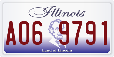 IL license plate A069791