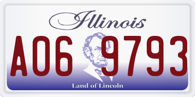 IL license plate A069793