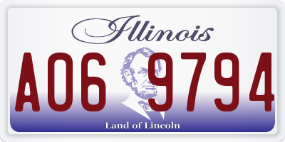 IL license plate A069794