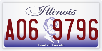 IL license plate A069796