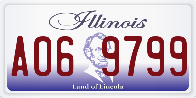 IL license plate A069799