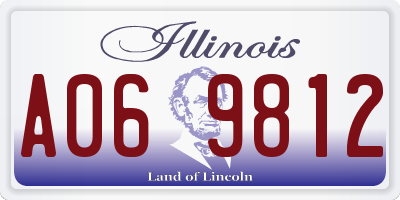 IL license plate A069812