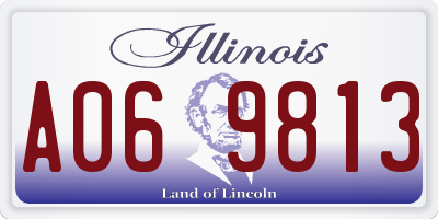 IL license plate A069813