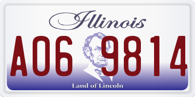 IL license plate A069814