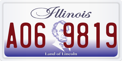 IL license plate A069819