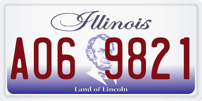 IL license plate A069821
