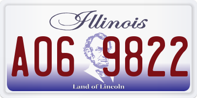 IL license plate A069822