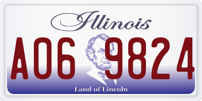 IL license plate A069824