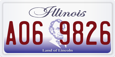 IL license plate A069826