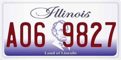 IL license plate A069827