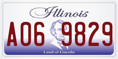 IL license plate A069829
