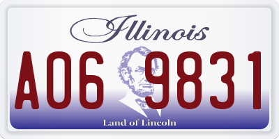 IL license plate A069831