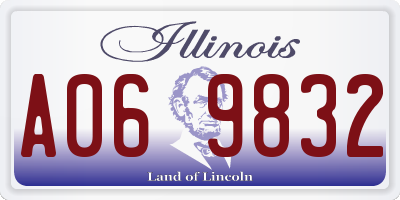 IL license plate A069832