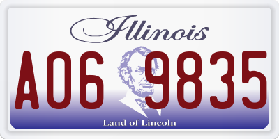 IL license plate A069835