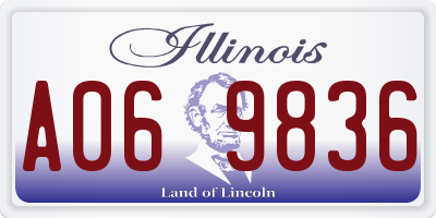 IL license plate A069836
