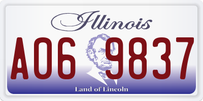 IL license plate A069837