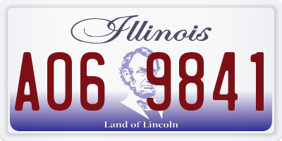 IL license plate A069841