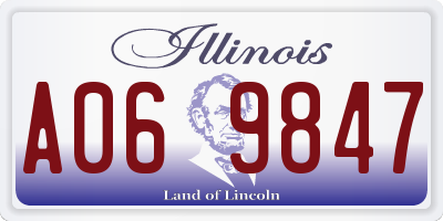 IL license plate A069847