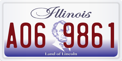 IL license plate A069861