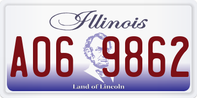 IL license plate A069862