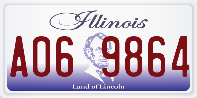 IL license plate A069864